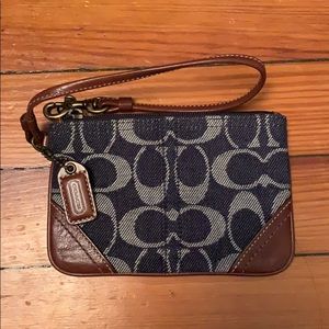 Coach Denim Wristlet